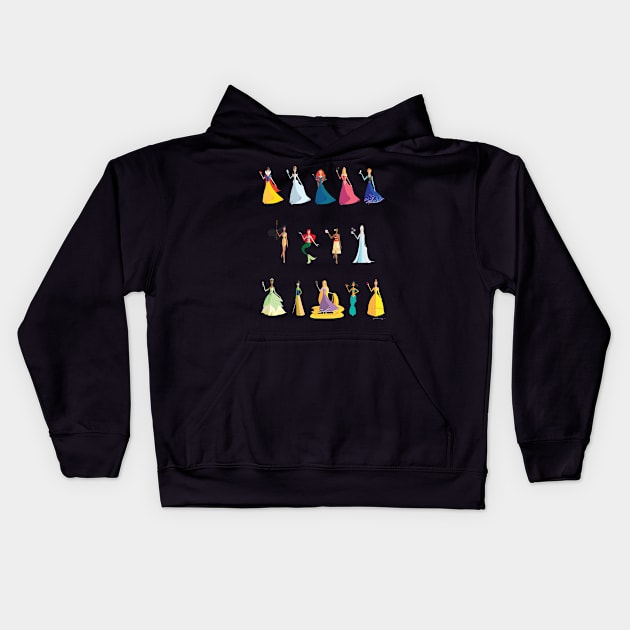 Girl Power Kids Hoodie by amadeuxway